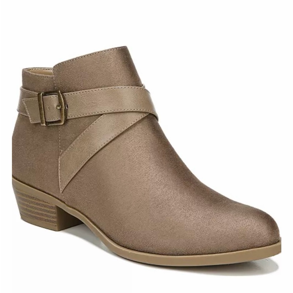 Life Stride Taupe Ankle Booties Size 9.5